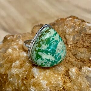 Chrysocolla Gemstone Ring Size 8